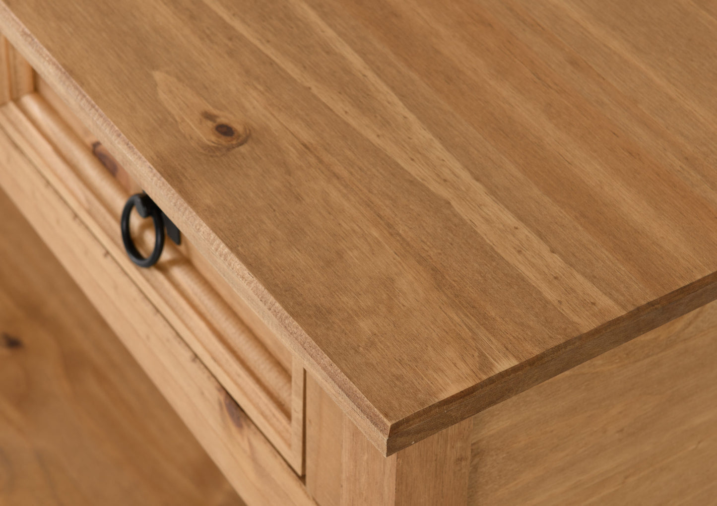 CORONA 3 DRAWER CONSOLE TABLE WITH SHELF