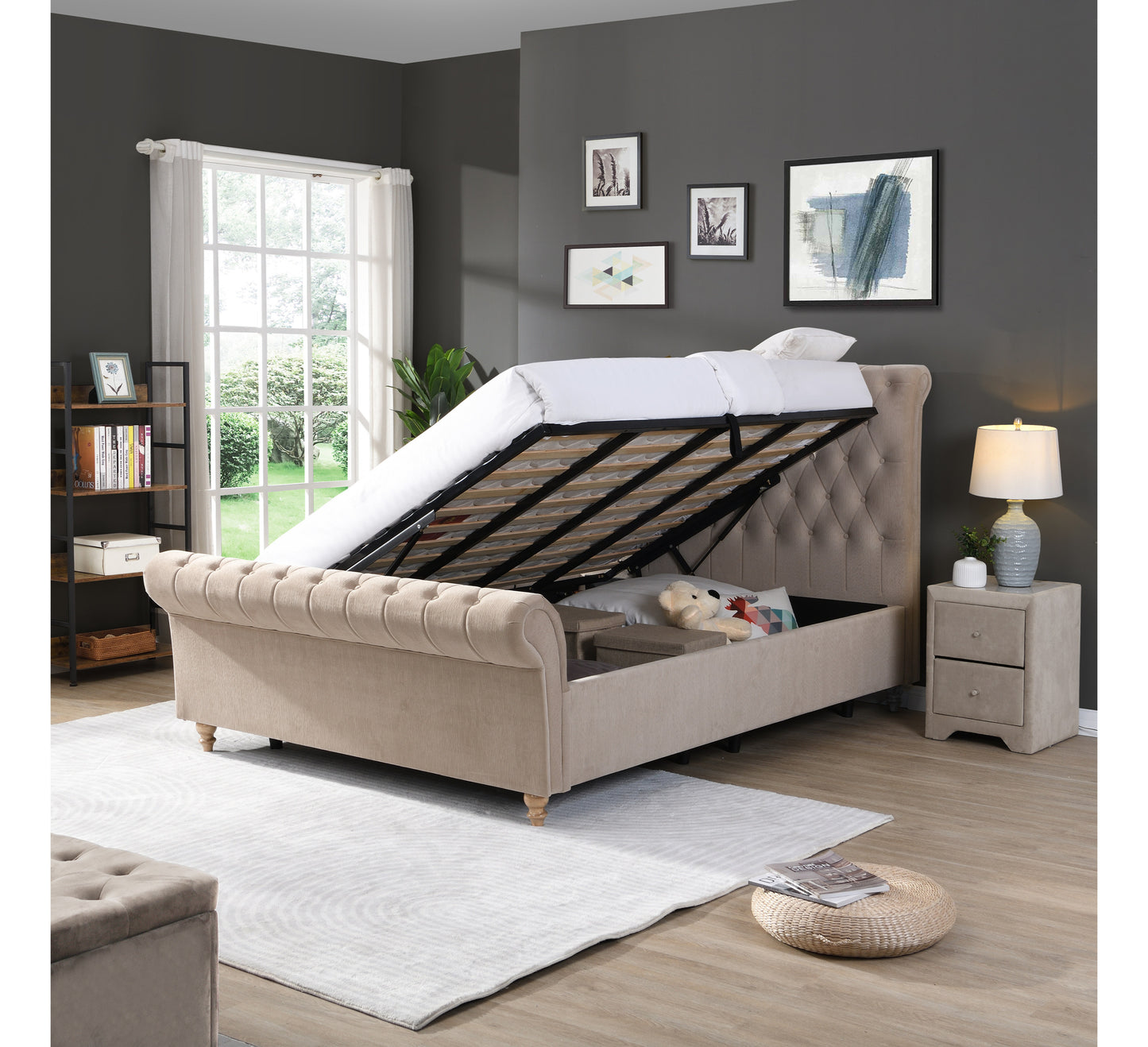 KILKENNY SIDE GAS-LIFT 5' BED (KING SIZE)