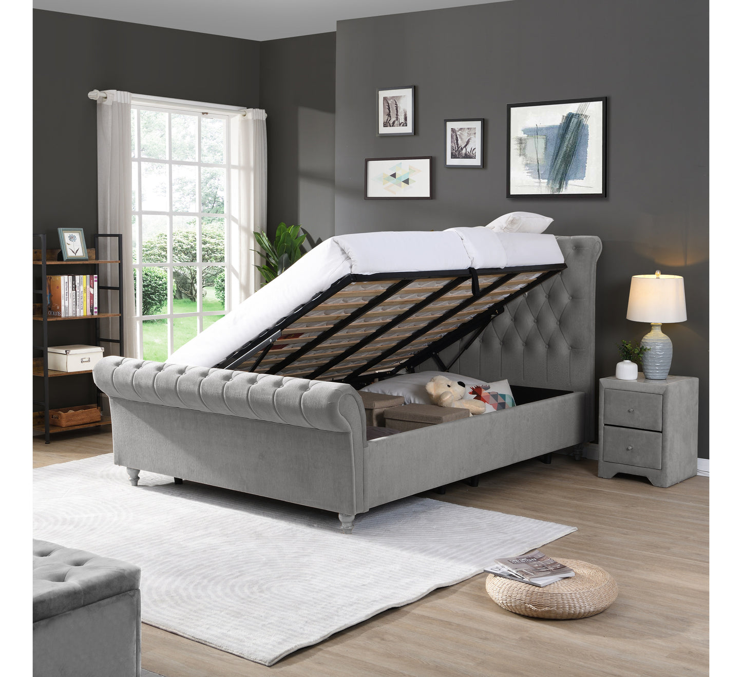 KILKENNY SIDE GAS-LIFT 5' BED (KING SIZE)