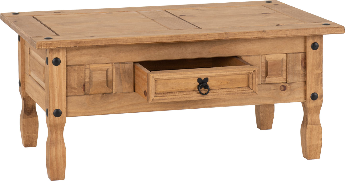 CORONA 1 DRAWER COFFEE TABLE