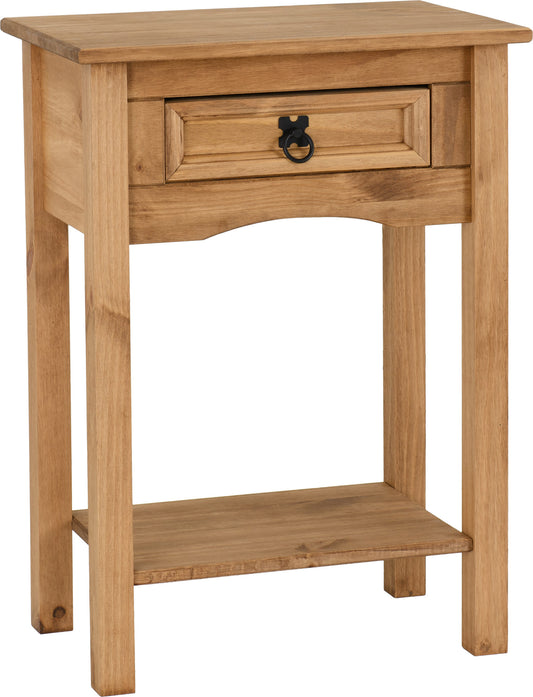 CORONA 1 DRAWER CONSOLE TABLE WITH SHELF