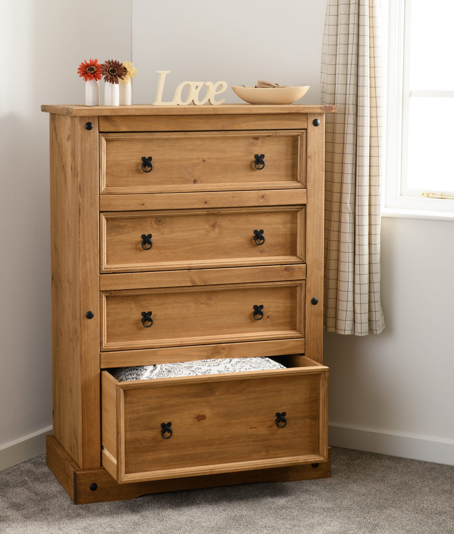 CORONA 4 DRAWER CHEST