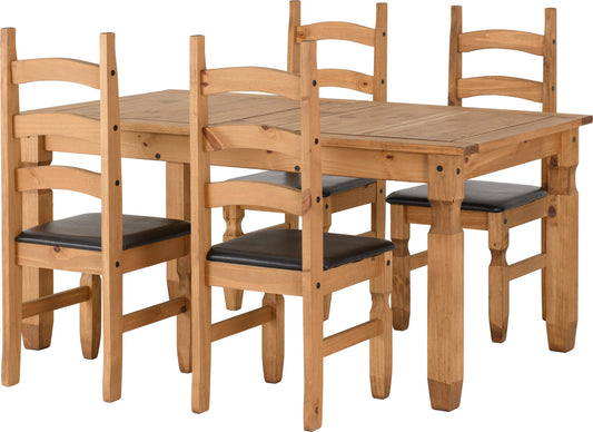 CORONA EXTENDING DINING SET (4 CHAIRS)