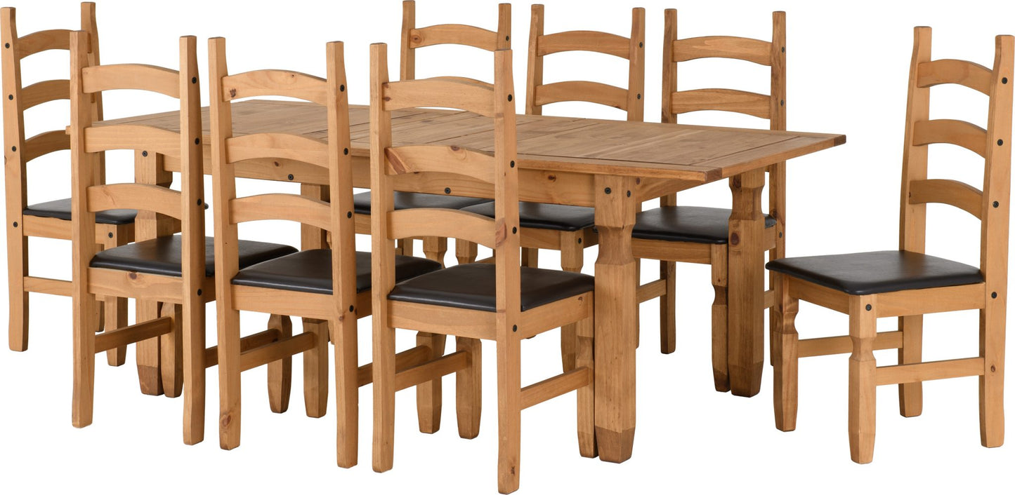 CORONA EXTENDING DINING SET (8 CHAIRS)