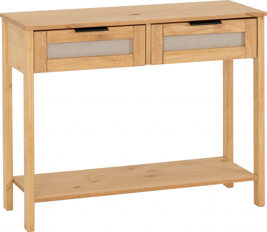 CORONA RATTAN 2 DRAWER CONSOLE TABLE