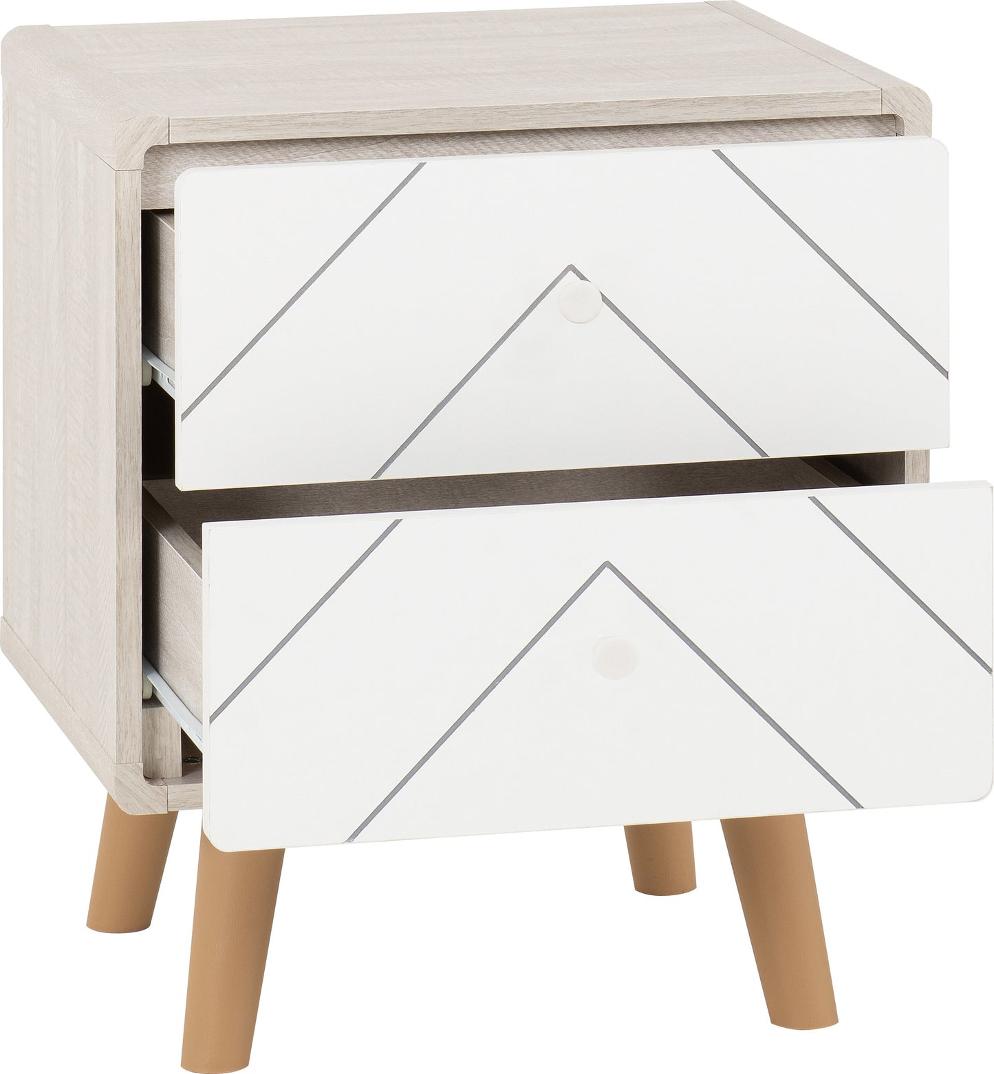 DIXIE 2 DRAWER BEDSIDE