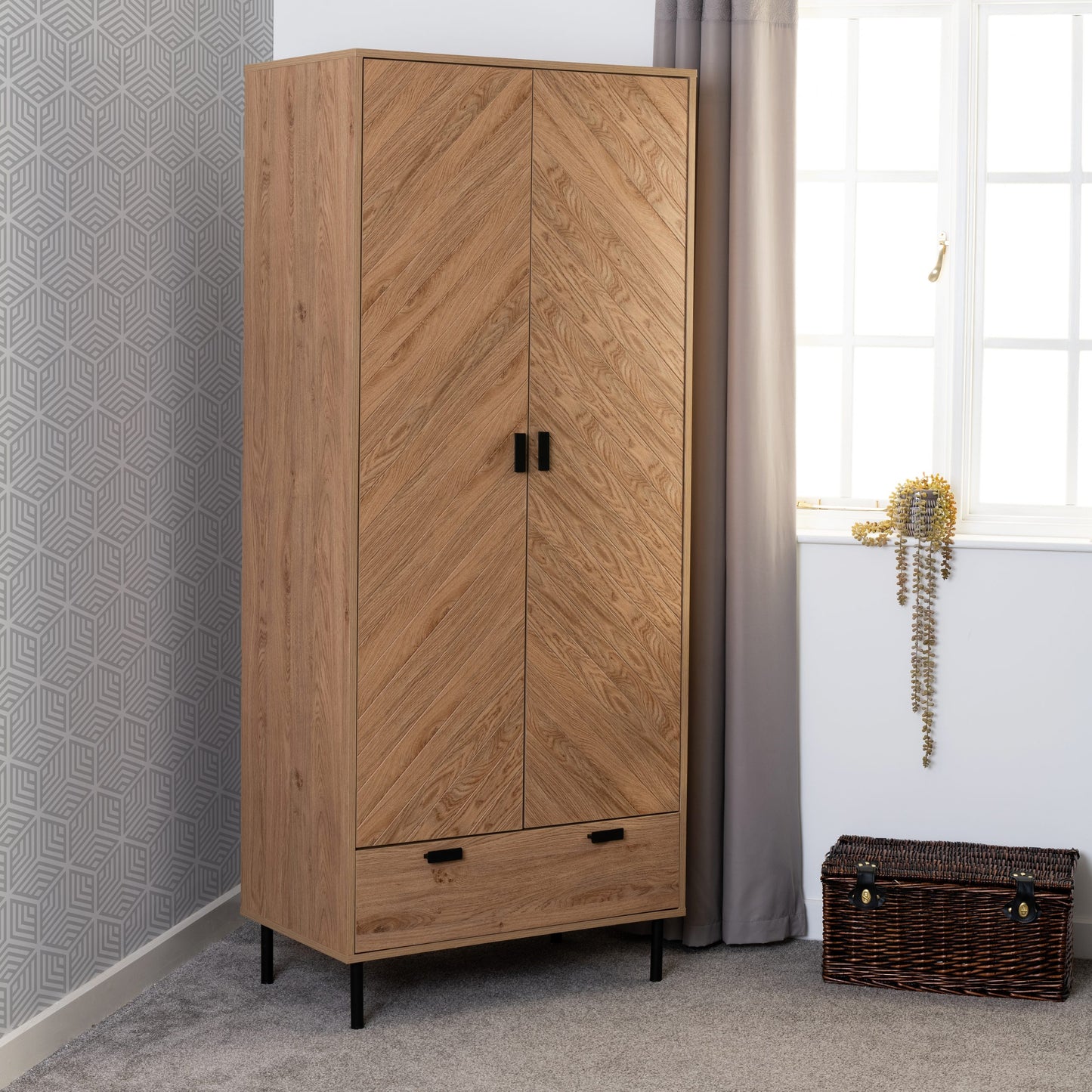 LEON 2 DOOR 1 DRAWER WARDROBE