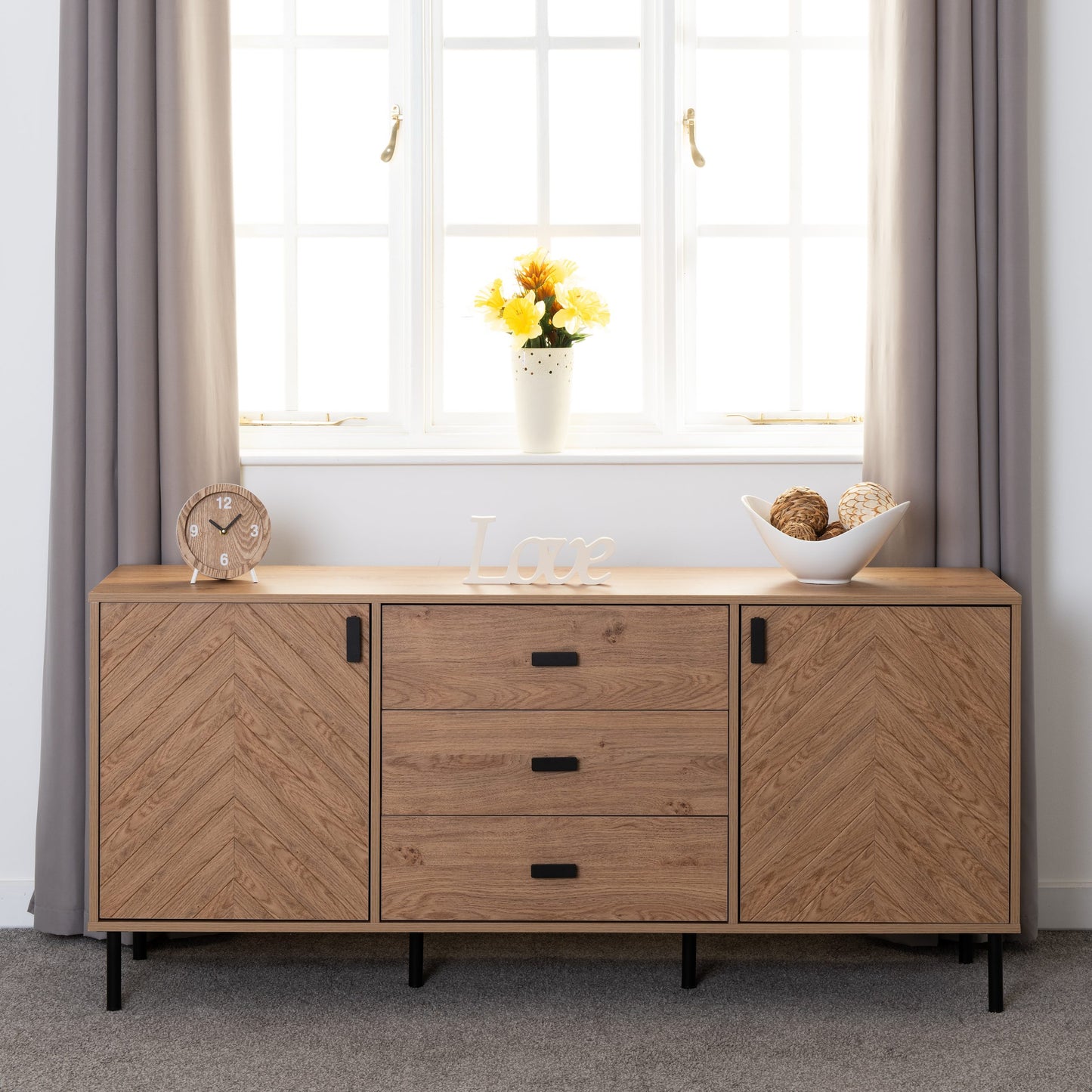 LEON 2 DOOR 3 DRAWER SIDEBOARD