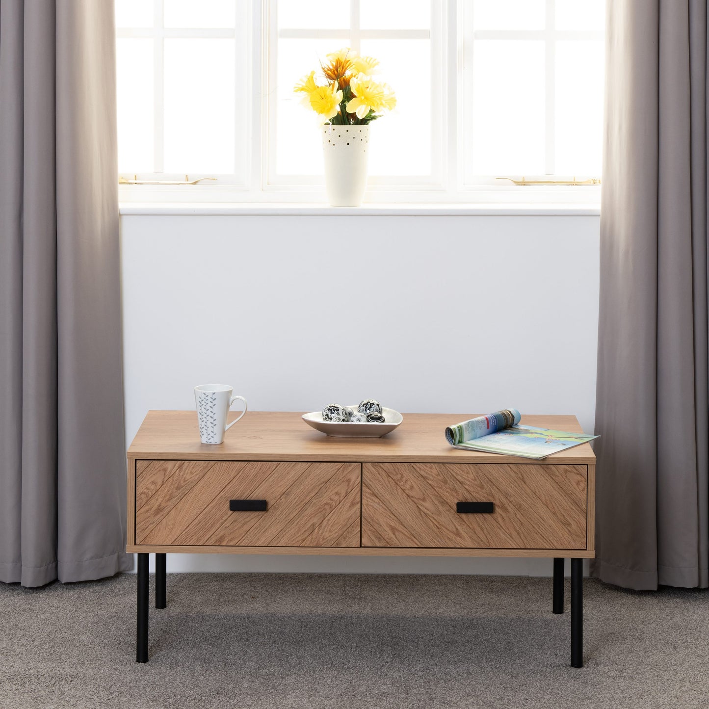 LEON 2 DRAWER COFFEE TABLE