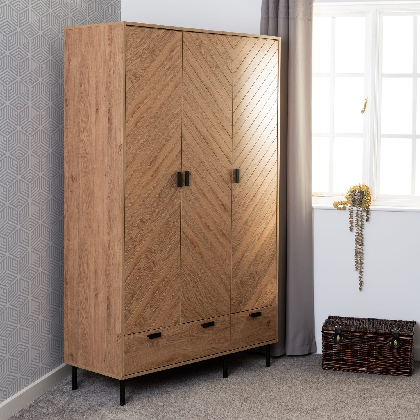 LEON 3 DOOR 2 DRAWER WARDROBE