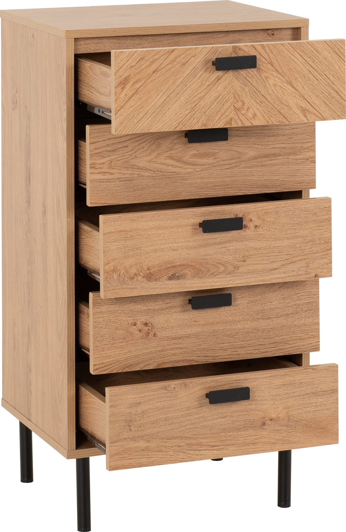 LEON 5 DRAWER NARROW CHEST