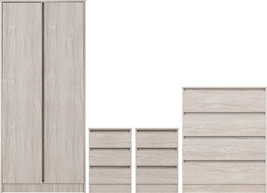 MALVERN 2 DOOR WARDROBE BEDROOM SET