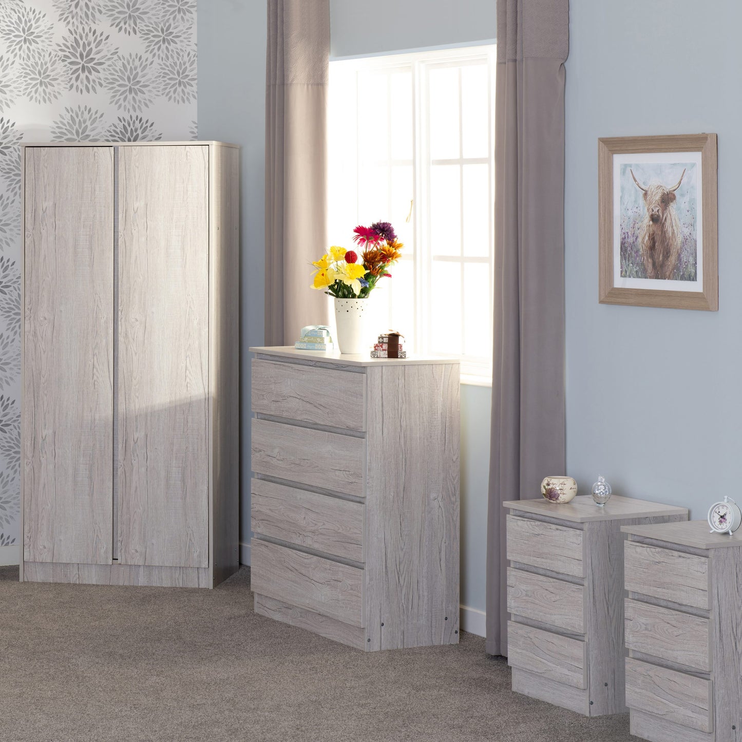 MALVERN 2 DOOR WARDROBE BEDROOM SET