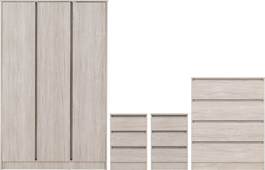 MALVERN 3 DOOR WARDROBE BEDROOM SET