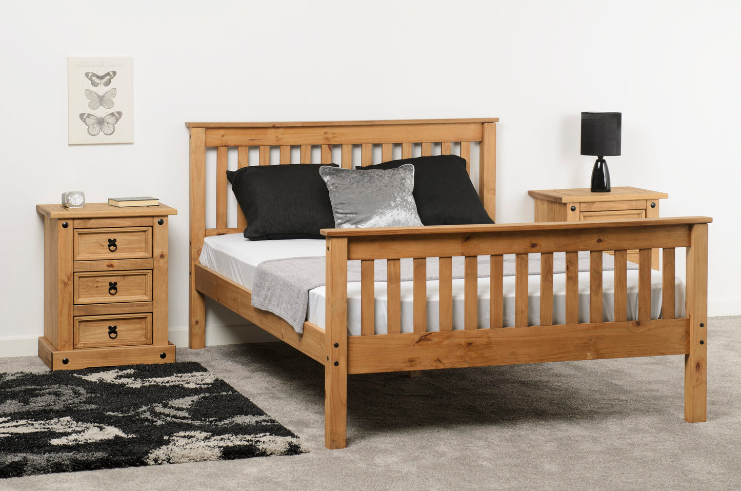 MONACO 4'6" HIGH FOOT END BED (DOUBLE)