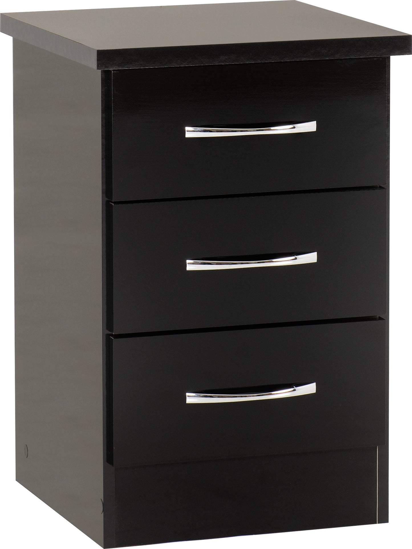 NEVADA 3 DRAWER BEDSIDE