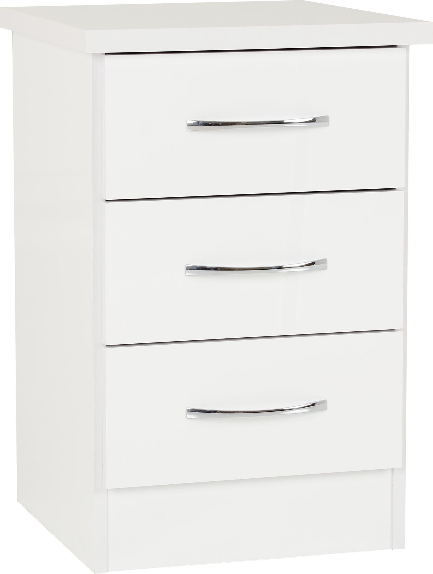 NEVADA 3 DRAWER BEDSIDE