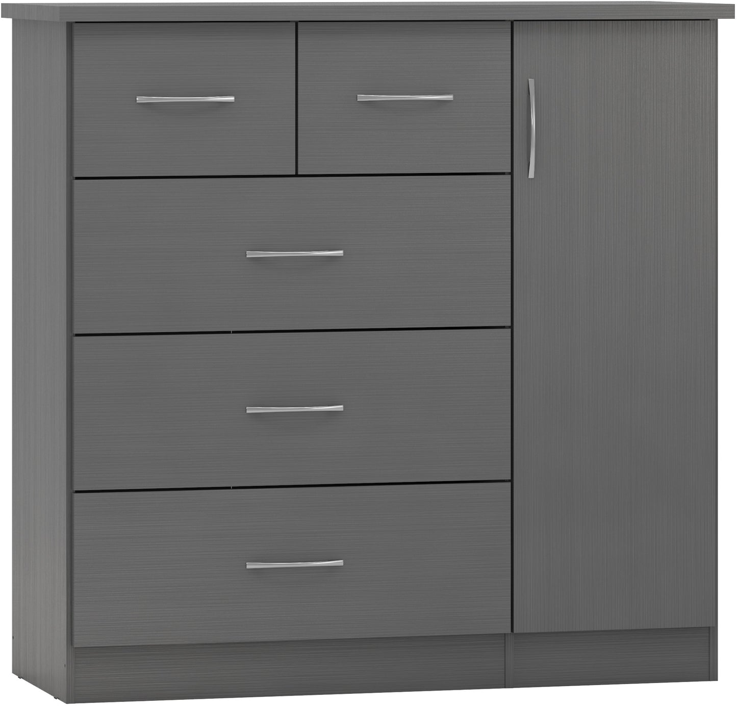 NEVADA 5 DRAWER LOW WARDROBE