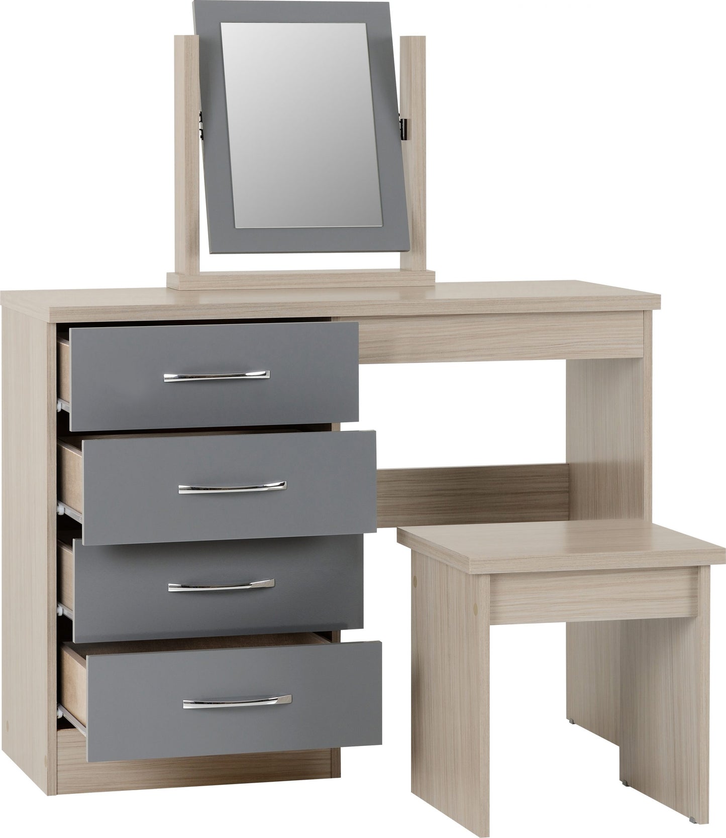 NEVADA 4 DRAWER DRESSING TABLE SET