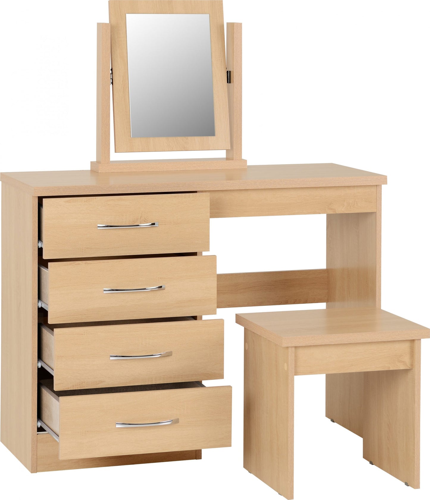 NEVADA 4 DRAWER DRESSING TABLE SET