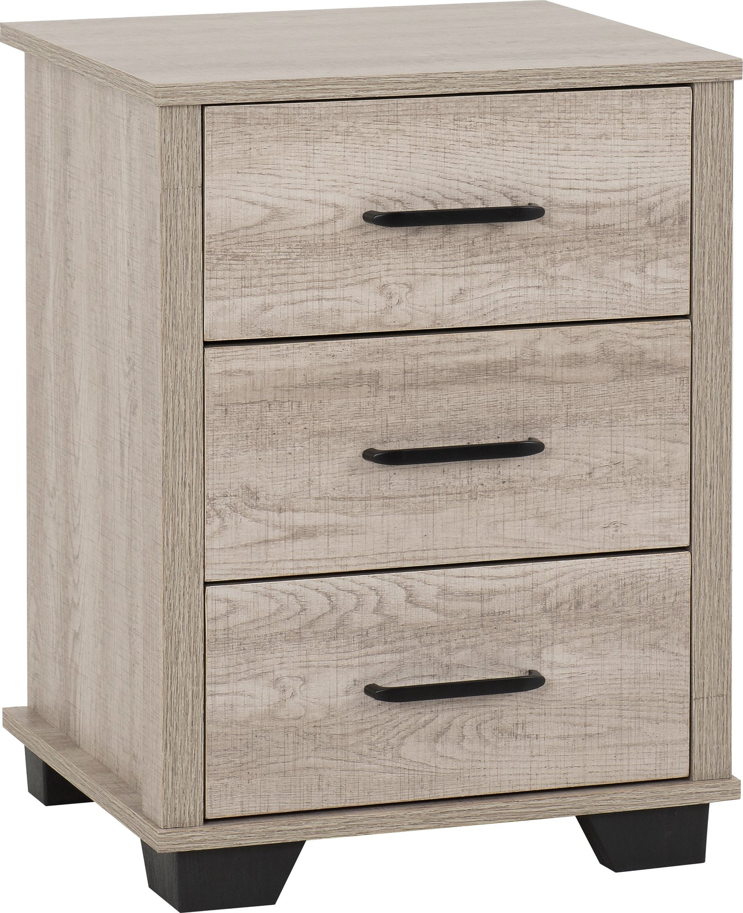 OLIVER 3 DRAWER BEDSIDE