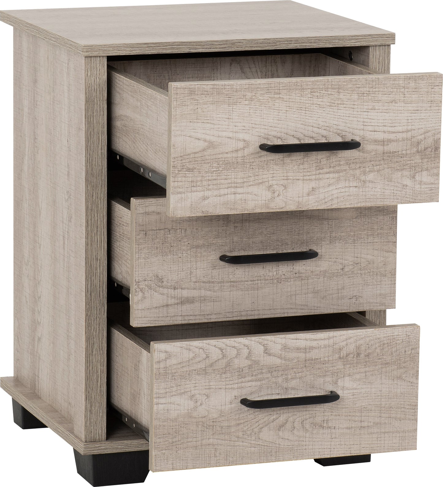 OLIVER 3 DRAWER BEDSIDE